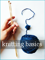 knitting basics graphic