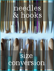 needles and hooks size conversion graphic
