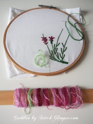 embroidered lavender